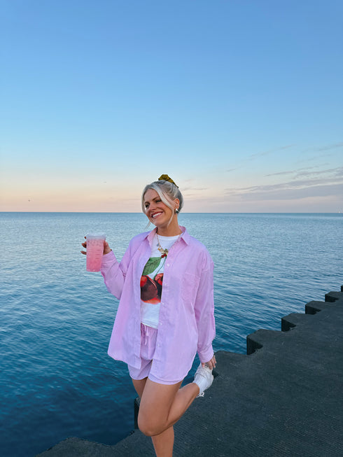 Breezy Babe Striped Set