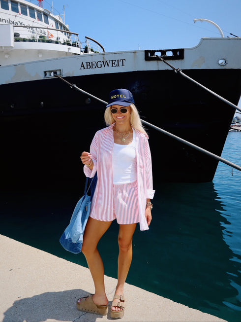 Off-Duty Summer Striped Set