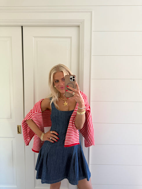 Coco Cutie Cardigan // Red Stripe *RESTOCKED*