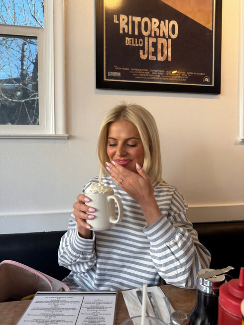 Breakfast Club Pullover // Cloud Stripe