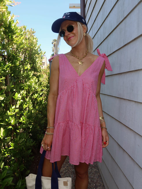 Flirty Fourth Dress // Red Gingham