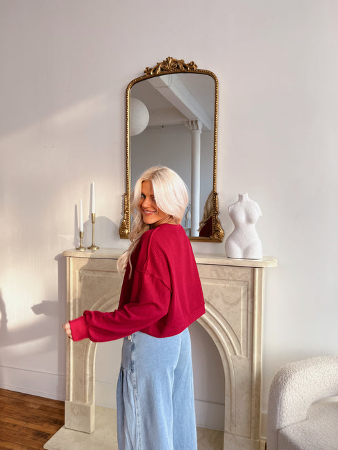 Holly Jolly Ribbed Pullover