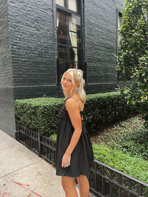 Angel Wings Mini Dress // Black