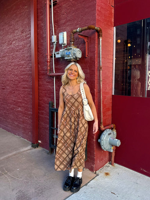 Love Lines Checked Dress