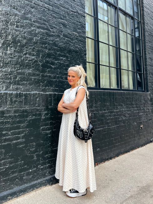 The Bowie Checkered Jumpsuit // Ivory *RESTOCKED*