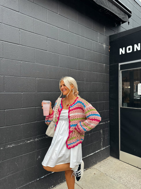 Colorful Cutie Striped Cardigan