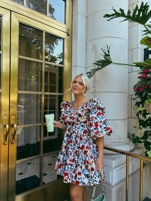 Dream Girl Dress // Red Floral