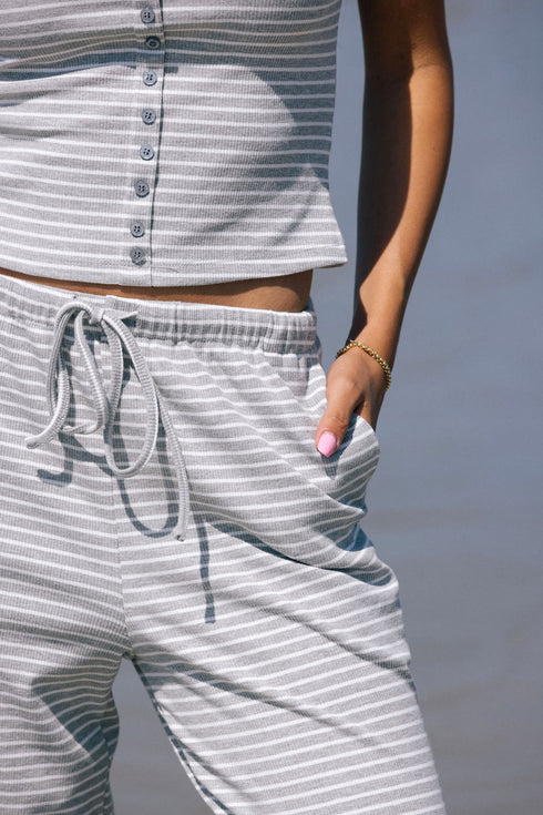 Breezy Stripes Pant // Cloud