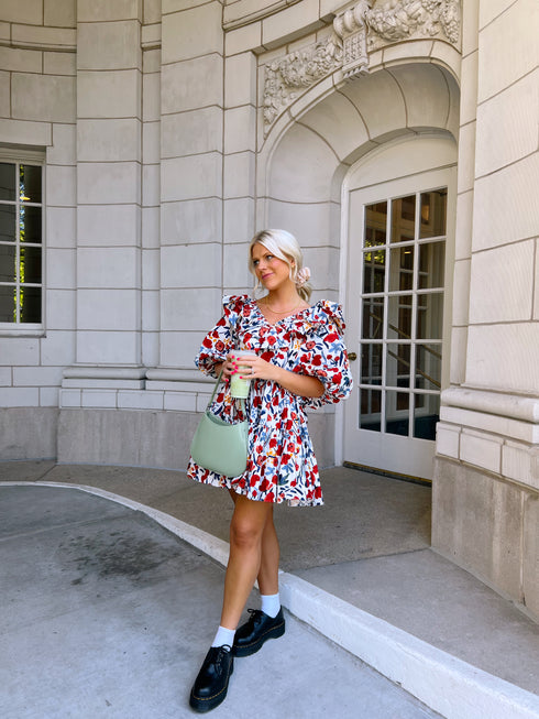 Dream Girl Dress // Red Floral