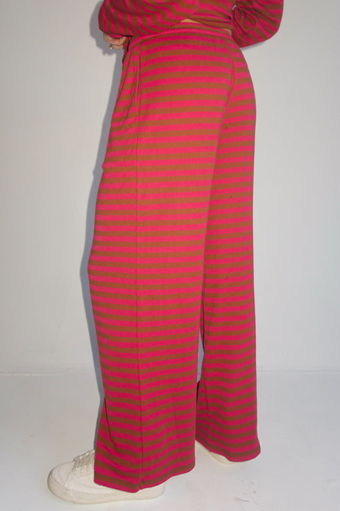 Beach Bum Striped Set // Sunset Pink