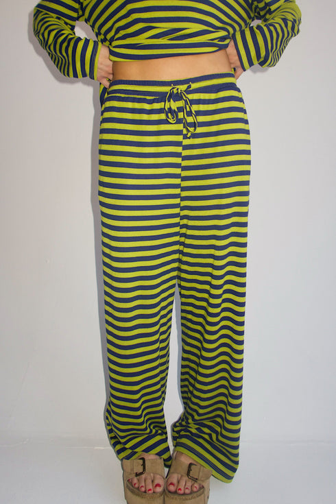 Beach Bum Striped Set // Citrus Green