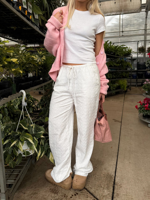Marigold Pant // Eyelet White