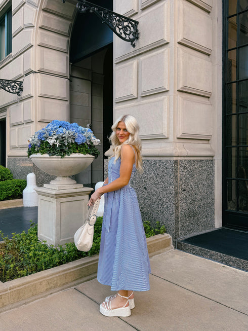 Hamptons House Midi Dress// Blue