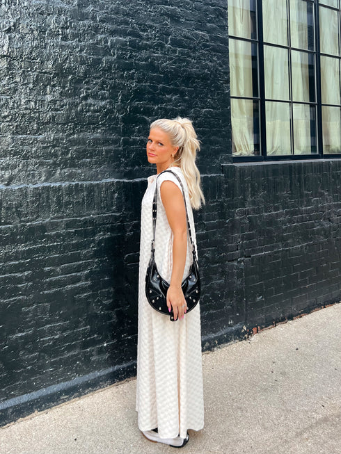 The Bowie Checkered Jumpsuit // Ivory *RESTOCKED*