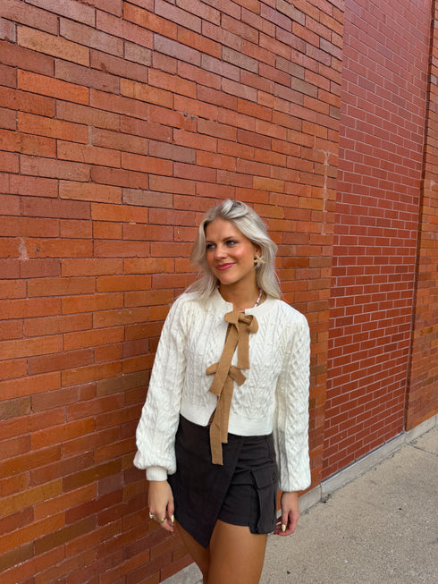 Magic Bow-ment Cardigan// Cream