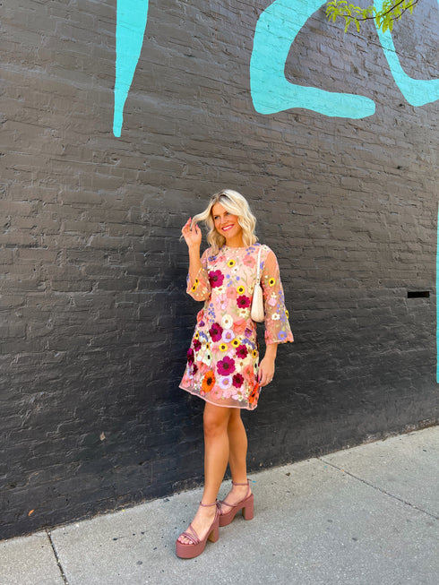 Rose Garden Embellished Dress