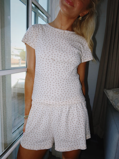 Bloom Short // Cream Pointelle