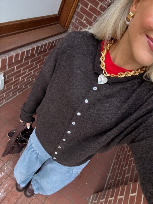 Coco Cutie Cardigan // Chocolate