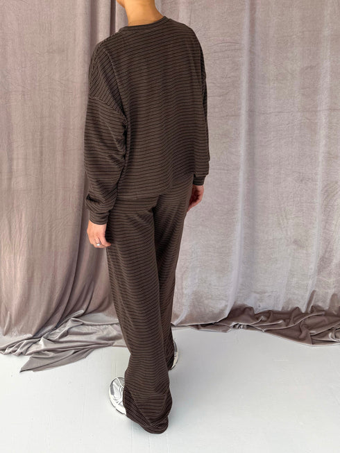 Sunny Stripe Pant // Espresso *PREORDER*