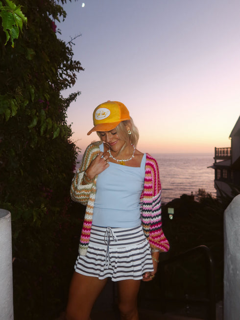 Cali Girl Ribbed Tank // Sky