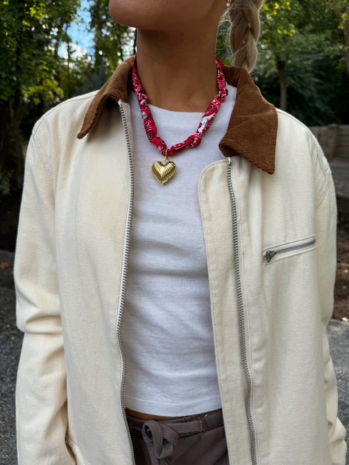 Bandana Babe Necklace // Red
