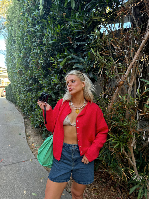 Coco Cutie Cardigan // Red *PREORDER*