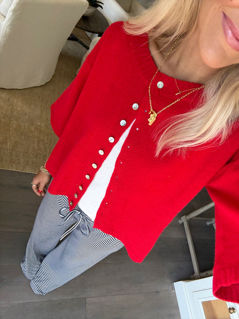 Coastal Cardigan // Red