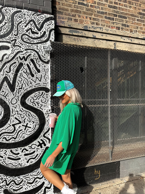 Makin' Mems Romper // Kelly Green