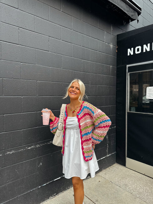 Colorful Cutie Striped Cardigan