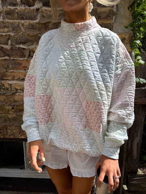 Club Coco Quilted Mockneck// Pastel *RESTOCKED*