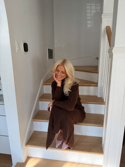 Isabel Sweater Dress // Cocoa
