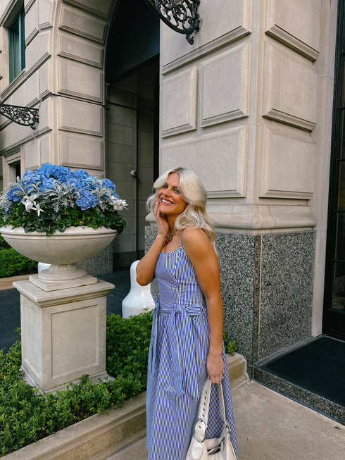 Hamptons House Midi Dress// Blue