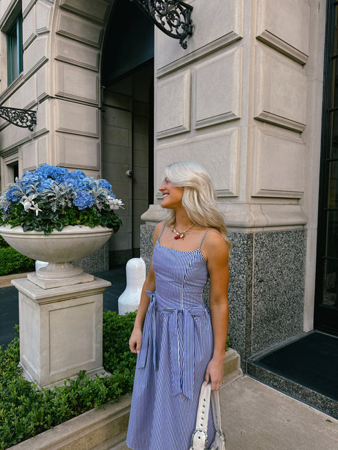 Hamptons House Midi Dress// Blue