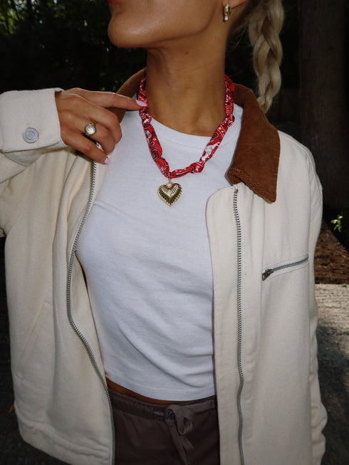 Bandana Babe Necklace // Red