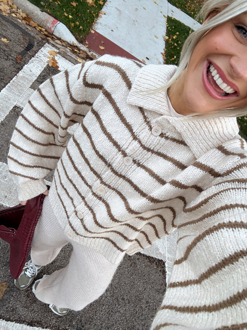 Easy Street Striped Cardigan *RESTOCKED*