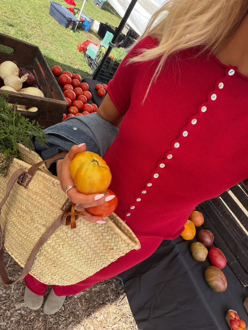 Heirloom Knit Top // Apple