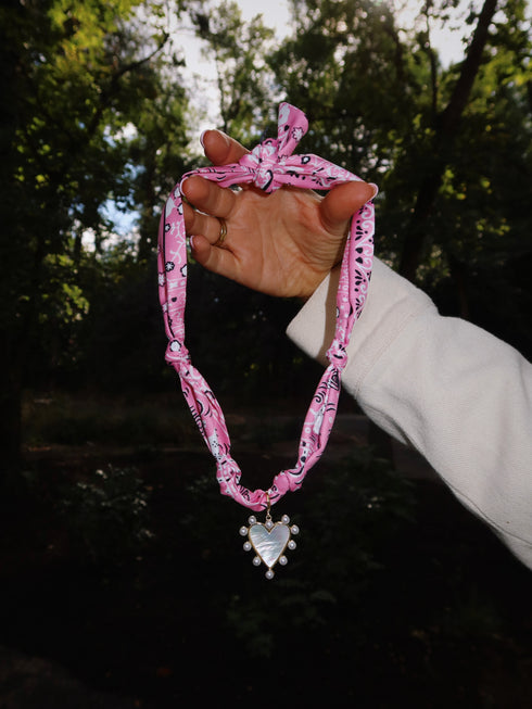 Bandana Necklace // Dusty Pink