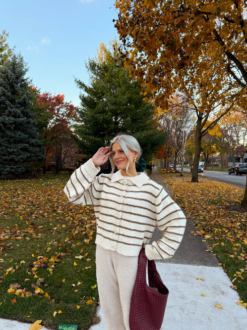 Easy Street Striped Cardigan *RESTOCKED*