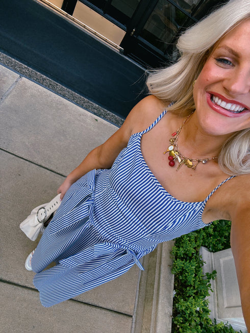 Hamptons House Midi Dress// Blue