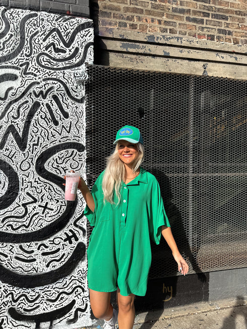 Makin' Mems Romper // Kelly Green