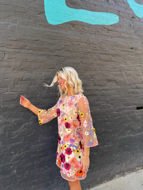 Rose Garden Embellished Dress