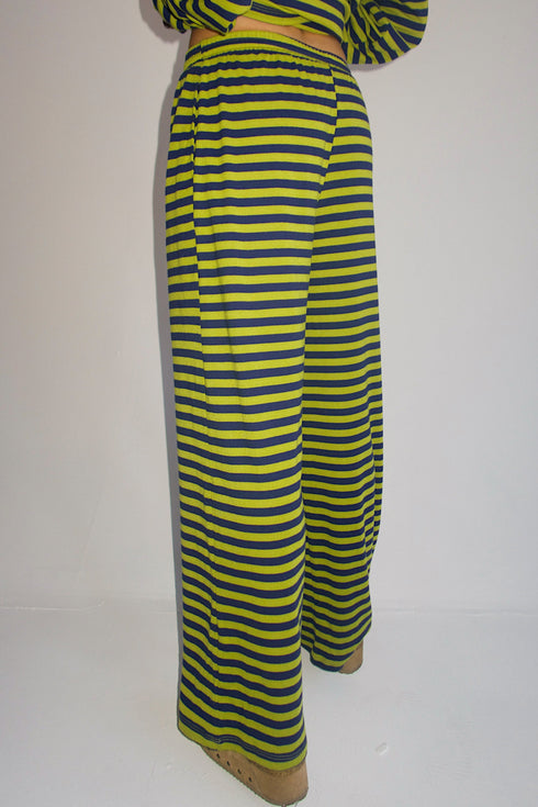 Beach Bum Striped Pant // Citrus Green *PANTS ONLY*