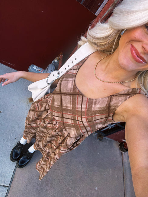 Love Lines Checked Dress