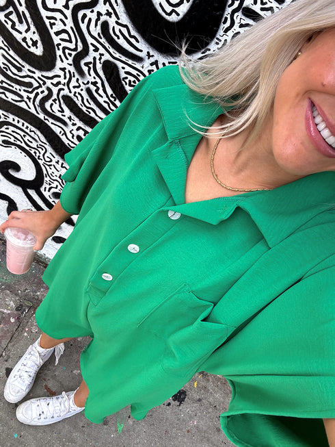 Makin' Mems Romper // Kelly Green