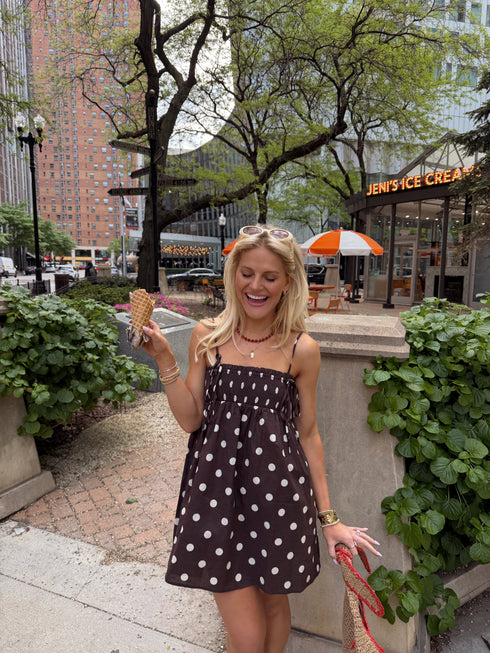 Dot Dress // Chocolate