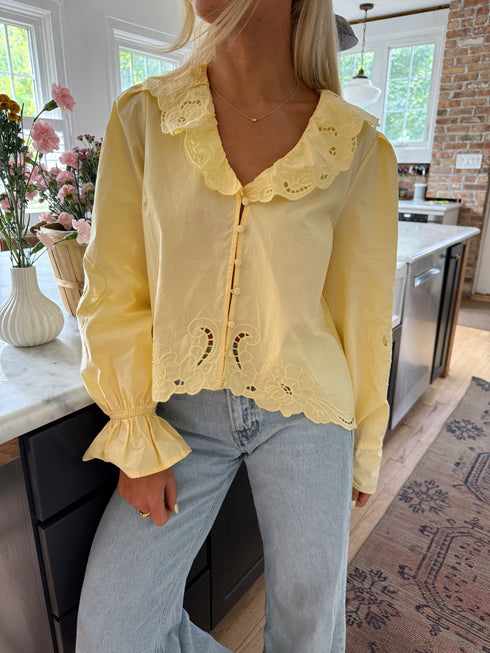 Maisie Meadow Top // Butter Yellow