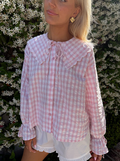 Honey Honey Top // Pink Gingham