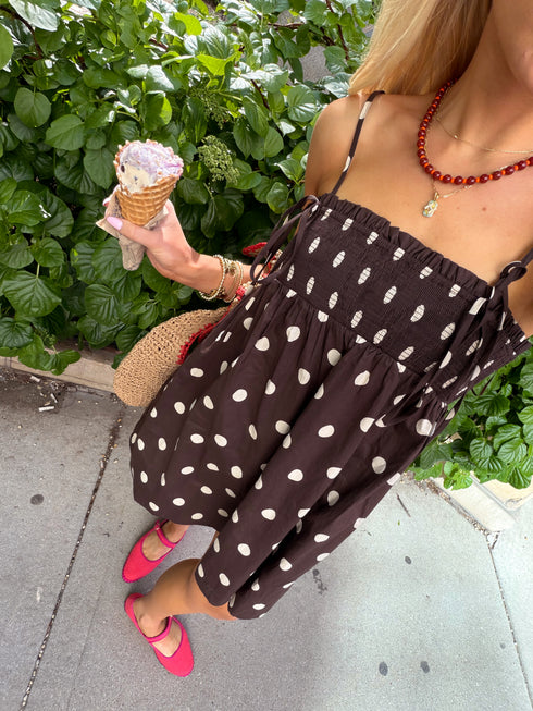 Dot Dress // Chocolate