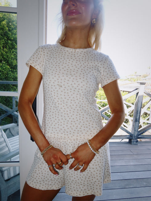 Bloom Tee // Cream Pointelle