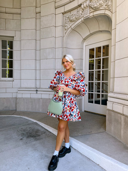 Dream Girl Dress // Red Floral